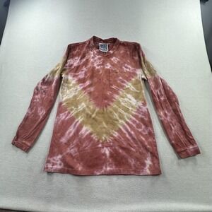 Jungmaven Shirt Mens Small Multicolor Tie Dye Long Sleeve Hemp Cotton USA Pocket